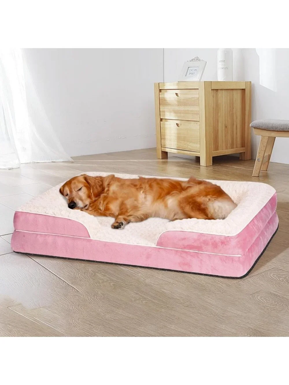 Cozy Washable Memory Foam Dog Bed for Large & Medium Pets, Waterproof Sofa Couch